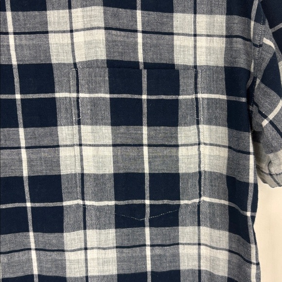 Madewell Navy and White Checkered Blouse - S - Picture 3 of 8